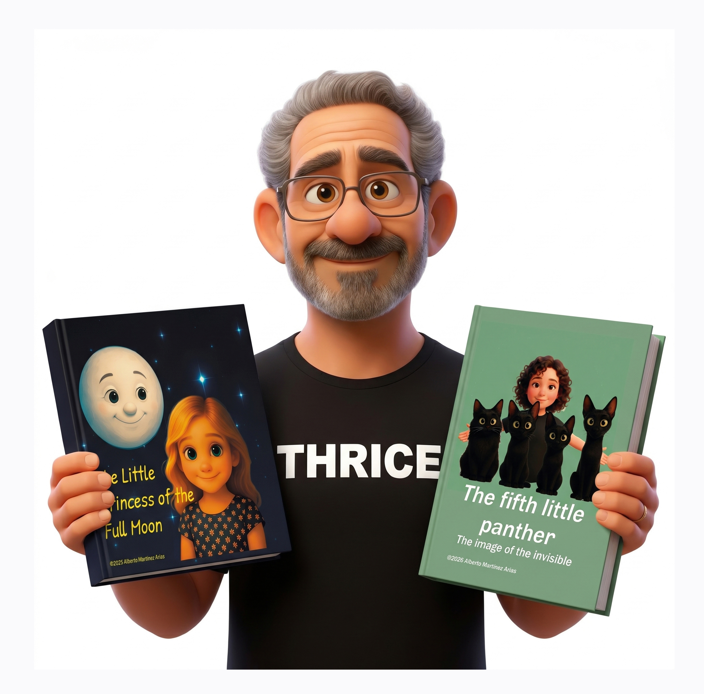 Alberto Martínez Arias with his two books