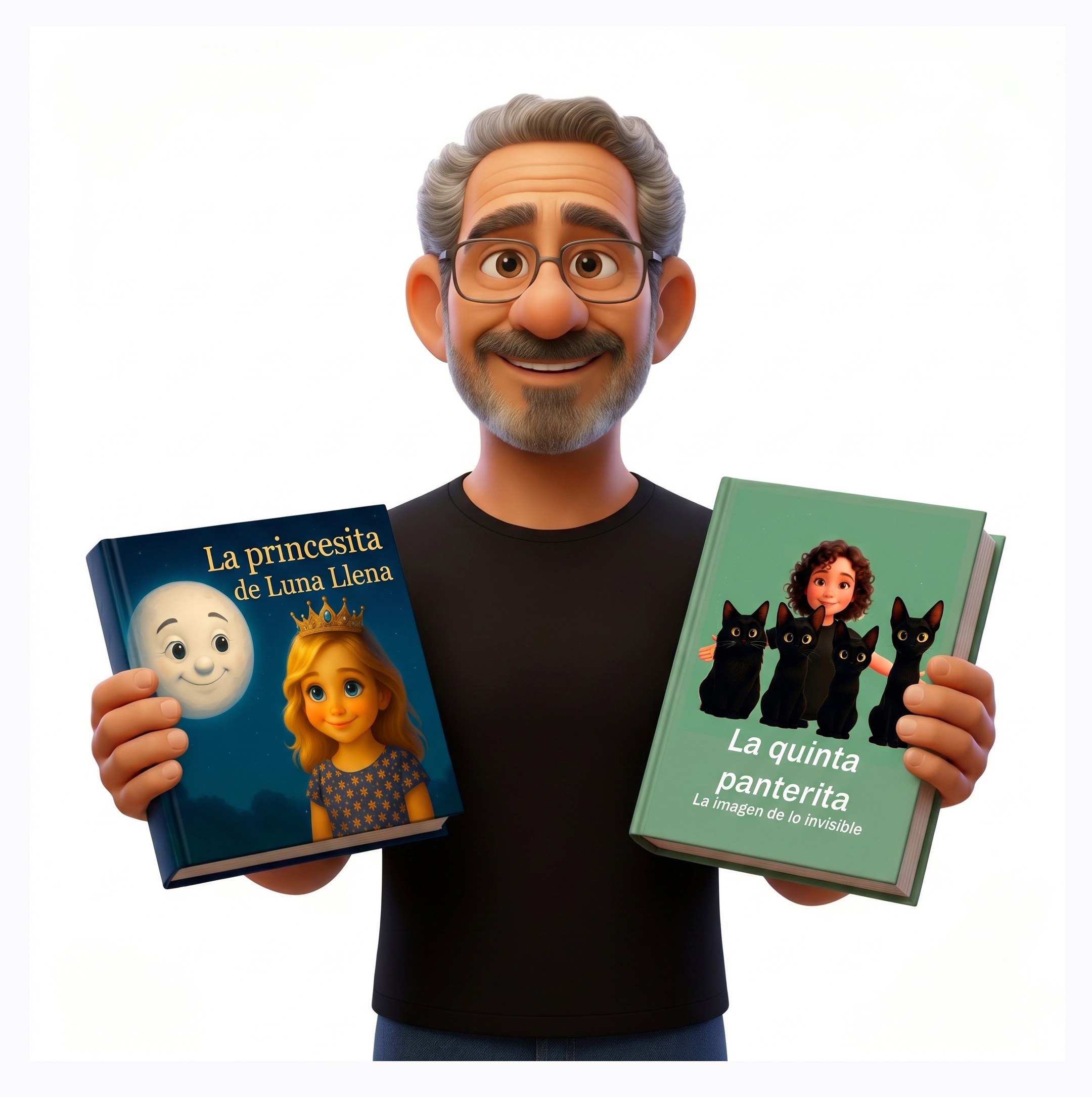 Alberto Martínez Arias con sus dos libros