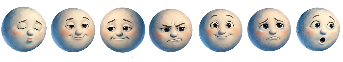 Expresiones de la Luna - fila 2